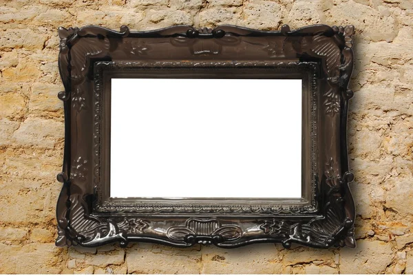 Blank image frame and wall — Stock Photo, Image