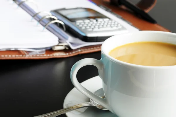 Koffie op het werk — Stockfoto