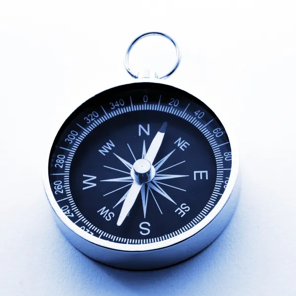 Compass and white copyspace — Stock Photo, Image