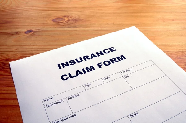 Formular für Versicherungsansprüche — Stockfoto