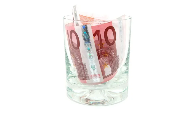 Dinero en vidrio — Foto de Stock