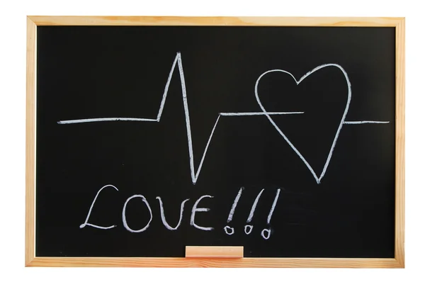 Blackboard and heart — Stock Photo, Image