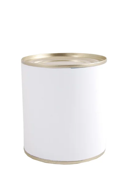 Isolated white tin — Stock Photo, Image