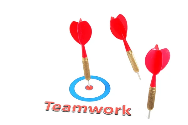 Concepto de trabajo en equipo con flecha de dardo — Foto de Stock