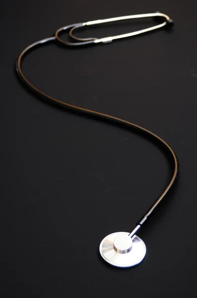 Siyah stetoskop — Stok fotoğraf