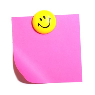 Smiley face and blank paper clipart