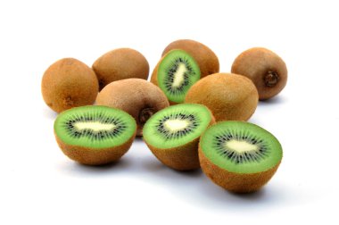 Kiwi fruit isolated on white background clipart