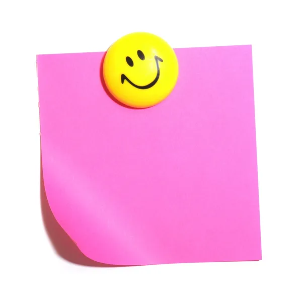 Smiley face and blank paper — Stock Photo, Image