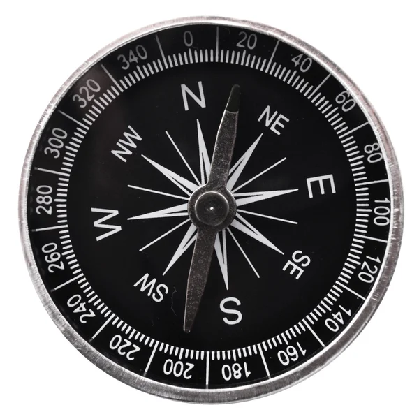 Kompass und weißer Copyspace — Stockfoto