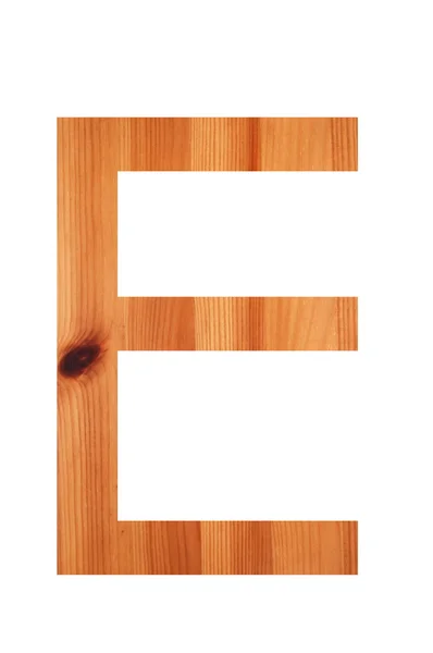 Alfabeto de madera E —  Fotos de Stock