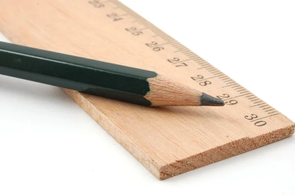 Pencil and ruler — Stock Photo, Image