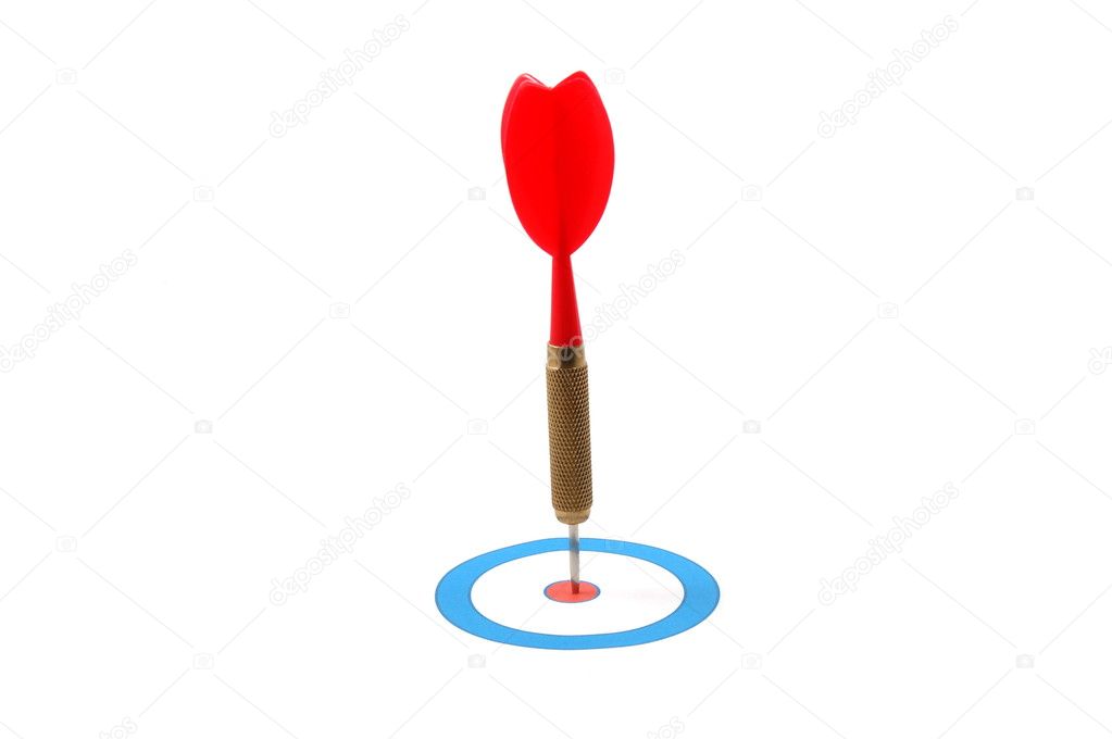 Dart arrow hit the target
