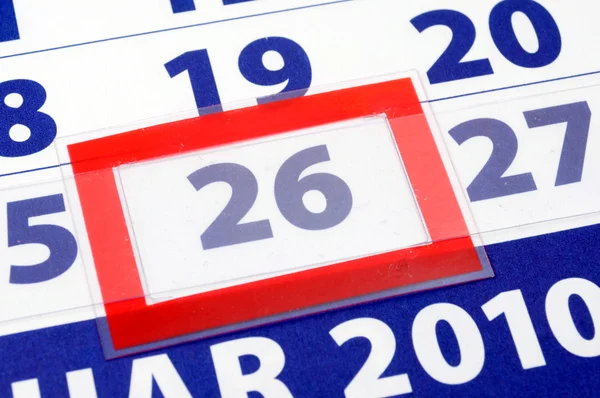 26 kalendářní den — Stock fotografie