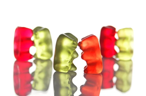 Gummy bears dancing at a party — Stock Photo, Image