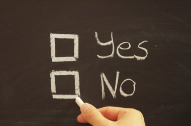 Choose yes or no clipart