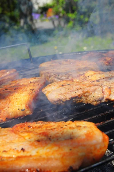 Meat on the barbecue — Stock Photo, Image