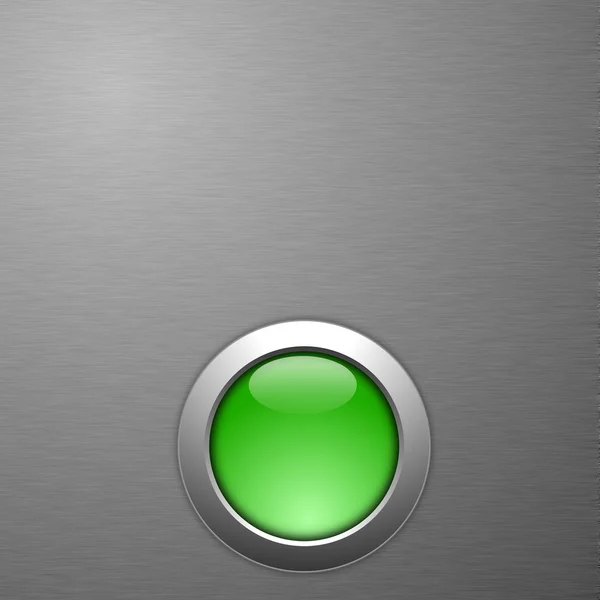 绿色按钮 — 图库照片