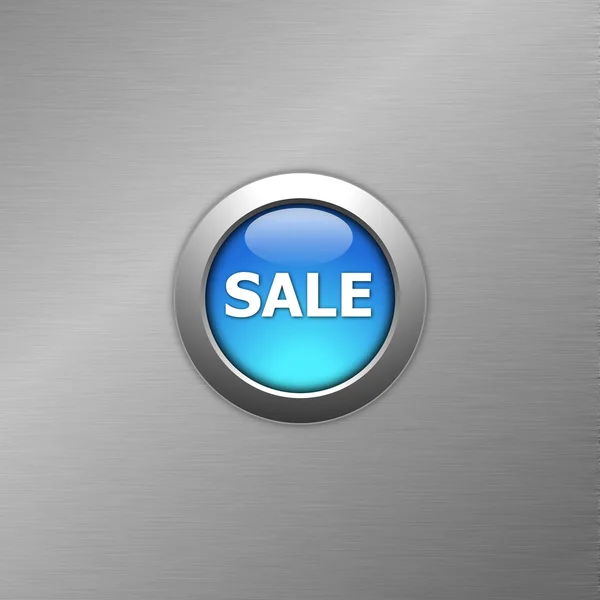 Przycisk niebieski sprzedaż — Zdjęcie stockowe