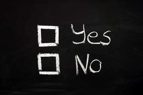 Votar sim ou não — Fotografia de Stock