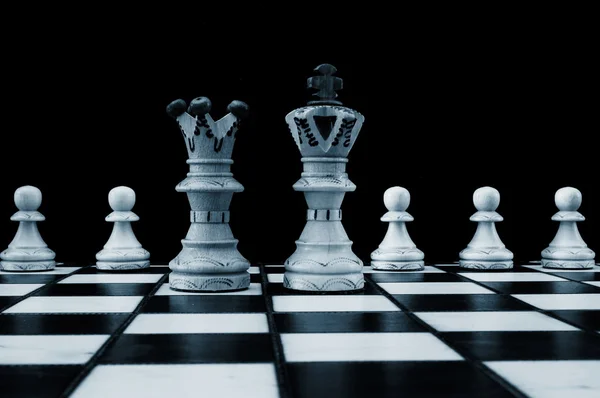 Konflikt w szachach — Zdjęcie stockowe