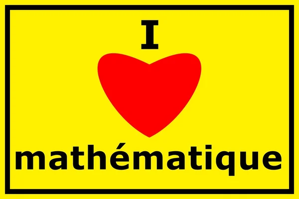 Adoro Matemática. — Fotografia de Stock