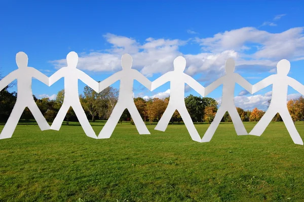 stock image Team of paper in the park