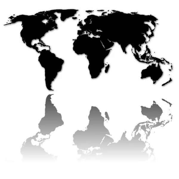 Карта мира изолирована — стоковое фото