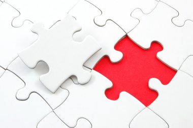 Blank puzzle with missing piece clipart