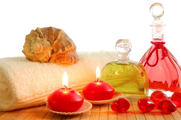 Red massage still life Royalty Free Stock Images
