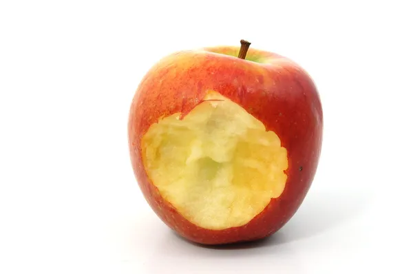 Jabłko na biały — Zdjęcie stockowe