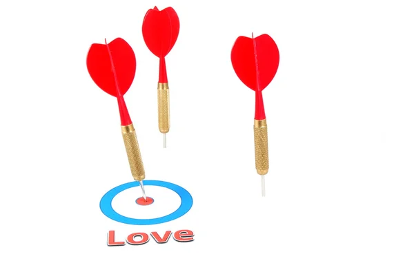 Dart 矢印と愛の概念 — ストック写真