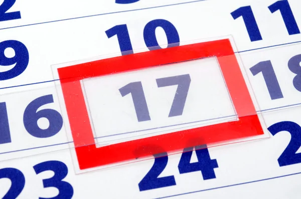 17 kalendářní den — Stock fotografie