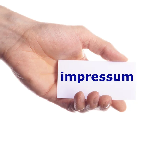 Impressum — Stock Photo, Image