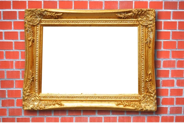Prázdný obrázek rámem a zdí — Stock fotografie