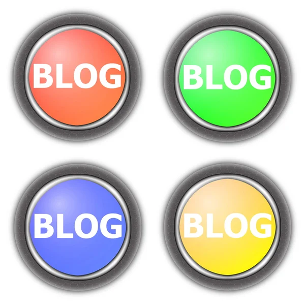 Blog button collection — Stock Photo, Image