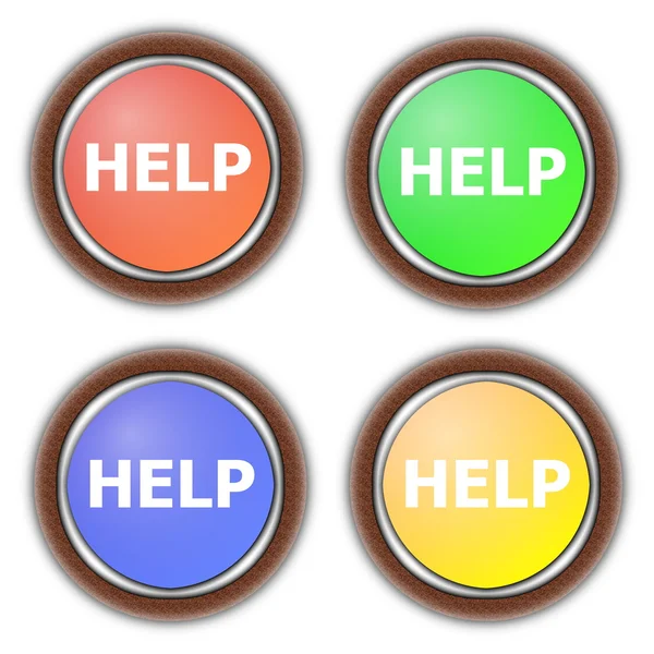 Coleta de botão de ajuda — Fotografia de Stock