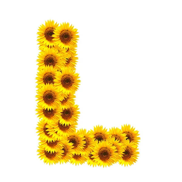 Alfabetet av blommor — Stockfoto