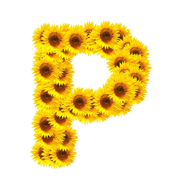 stock image Alphabet of flowers