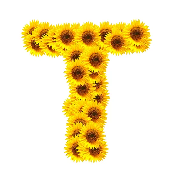 Alfabet van bloemen — Stockfoto