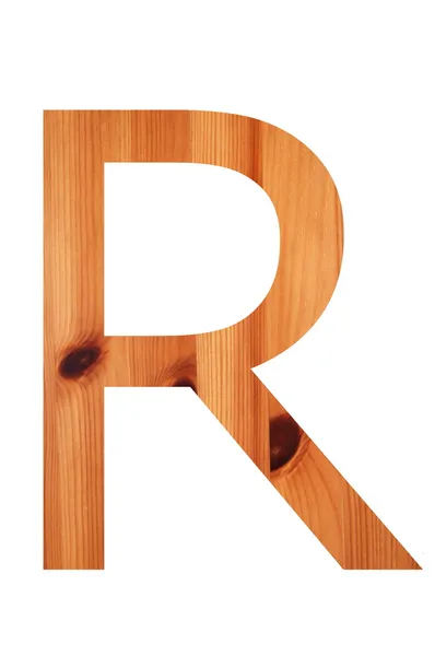 stock image Wood alphabet R