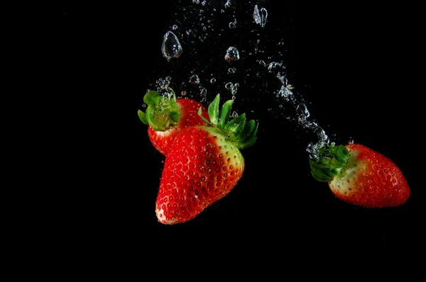 stock image Strawberry in water