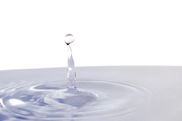 Капля воды изолирована на белом — стоковое фото
