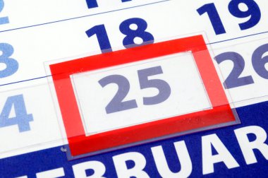 25 calendar day clipart