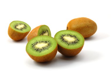 Kiwi fruit isolated on white background clipart