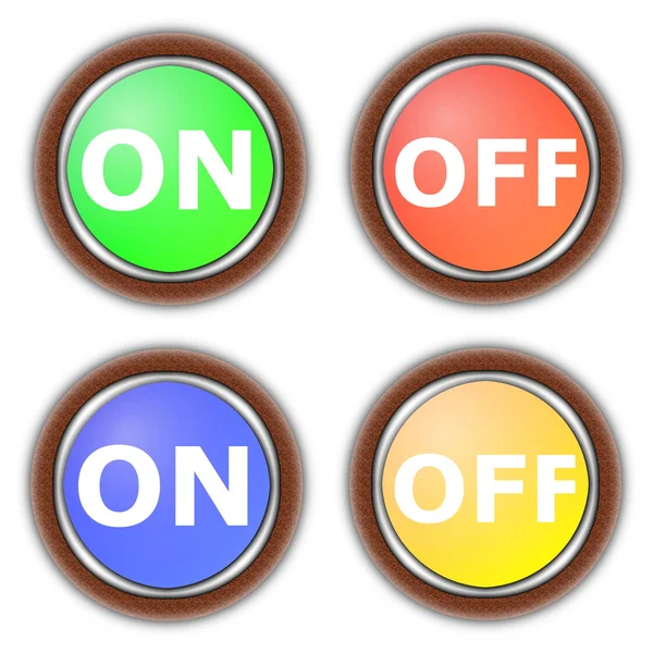 Colección de botones de encendido y apagado —  Fotos de Stock