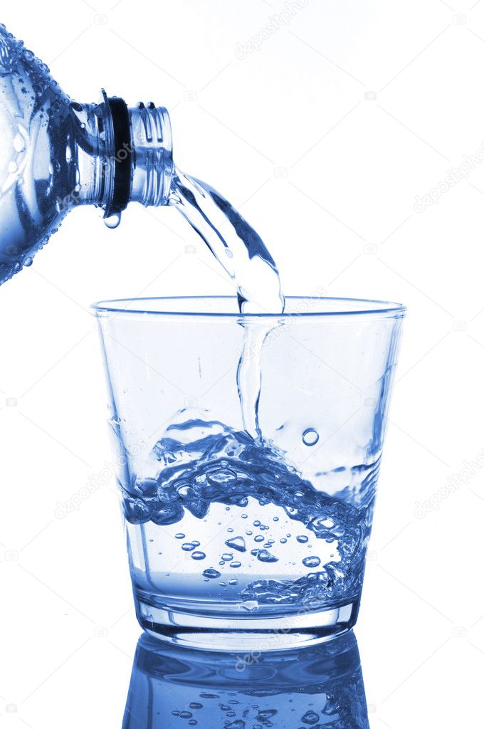 Filling a glass with water