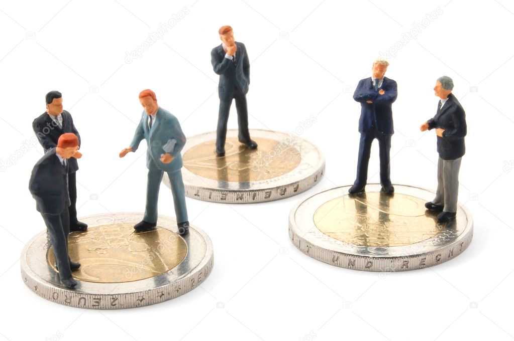 Business man and money isolated