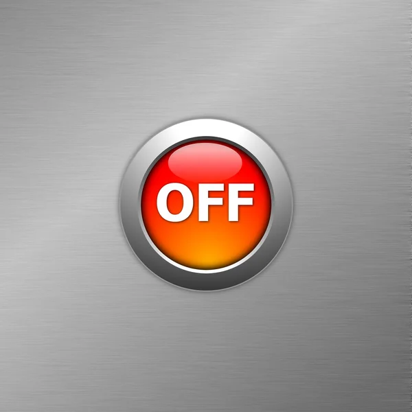 Botón rojo apagado —  Fotos de Stock
