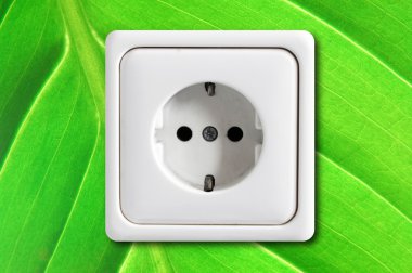 Ecological power outlet clipart