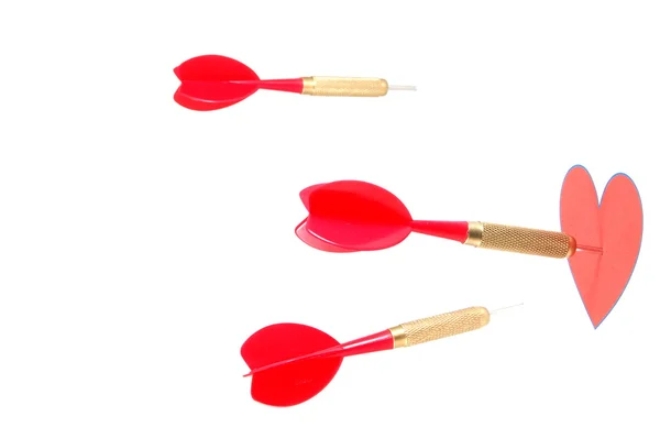 Love concept with dart arrow — Stock Photo, Image